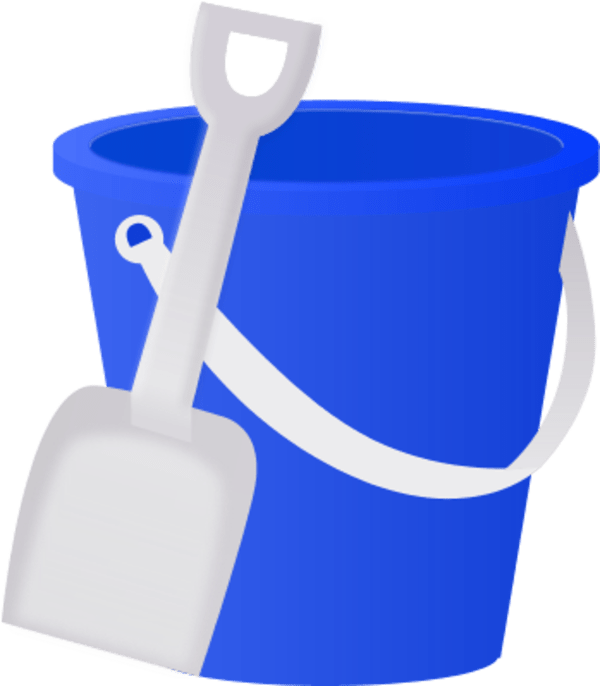 Clipart Beach Bucket Gudang Gambar Vector PNG