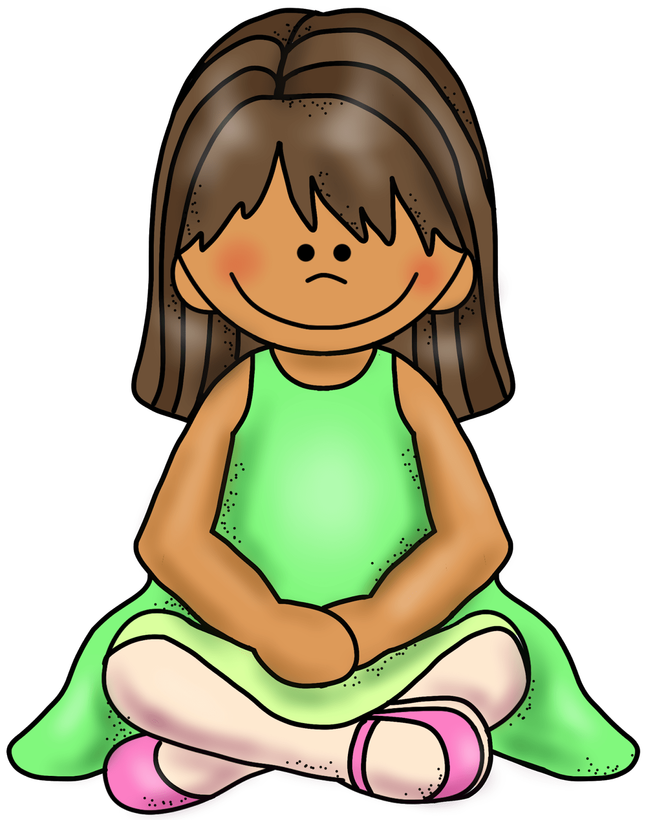 Bring Comfort and Serenity with Girl Sitting Cliparts