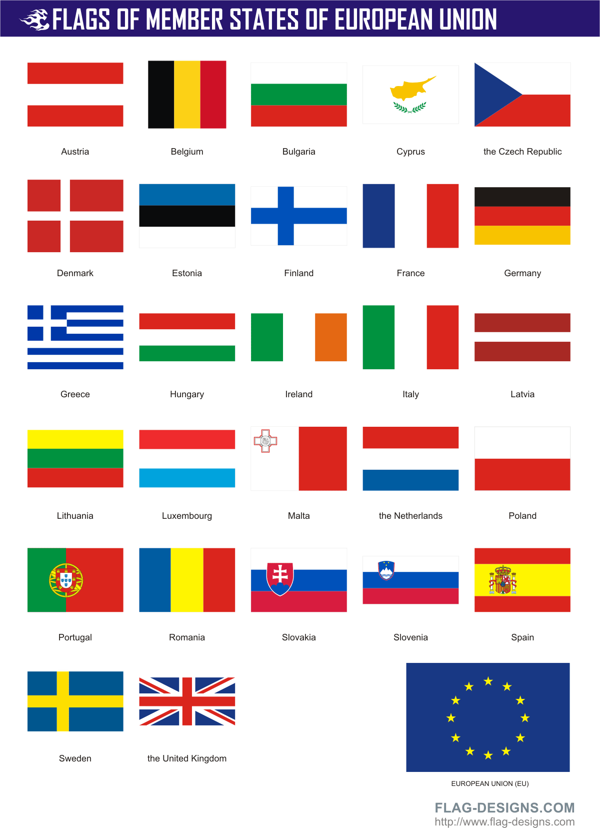 Flags of Member States of European Union
