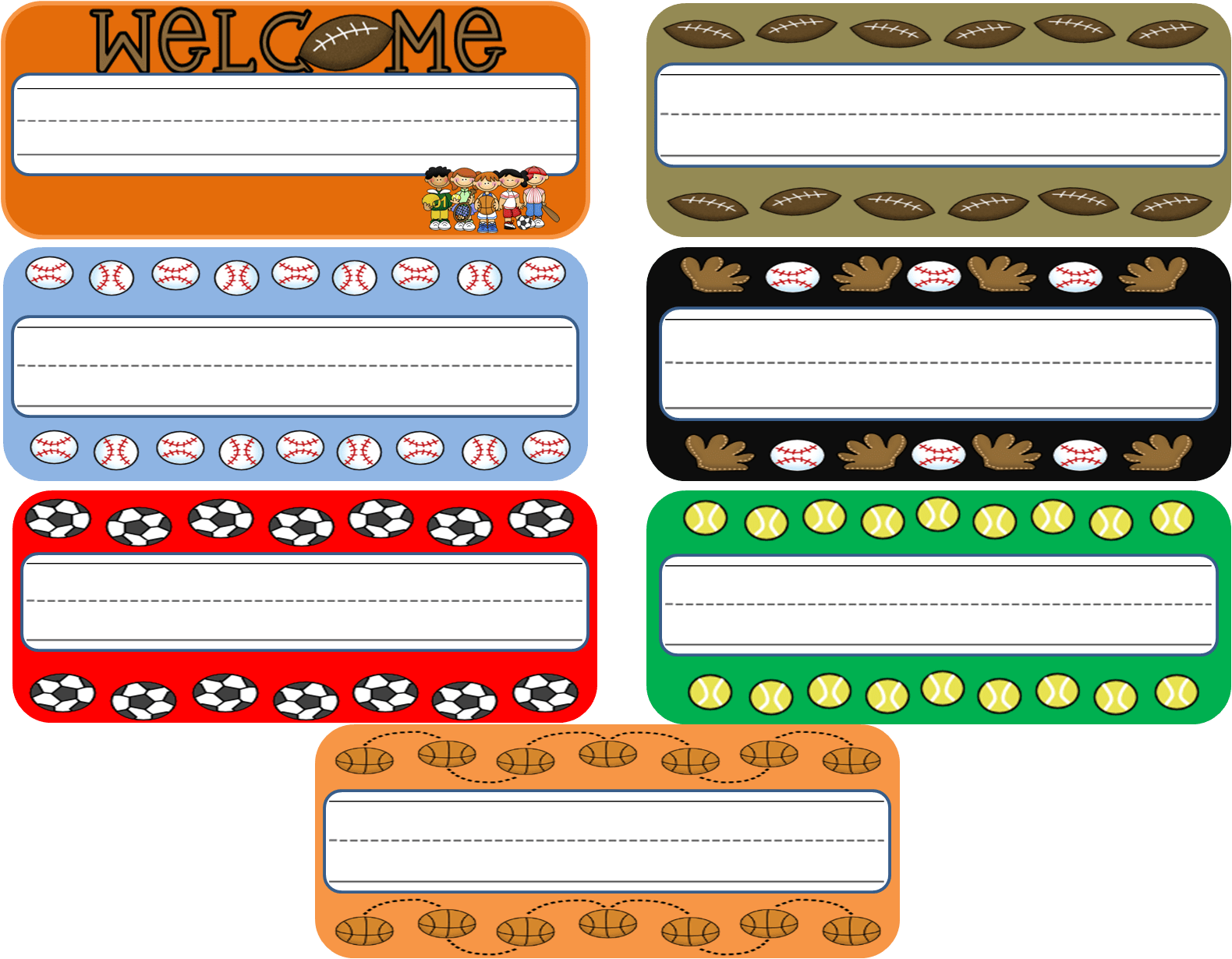 free sports name tags Clip Art Library