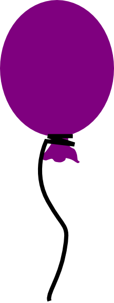 violet balloon clipart #2894537