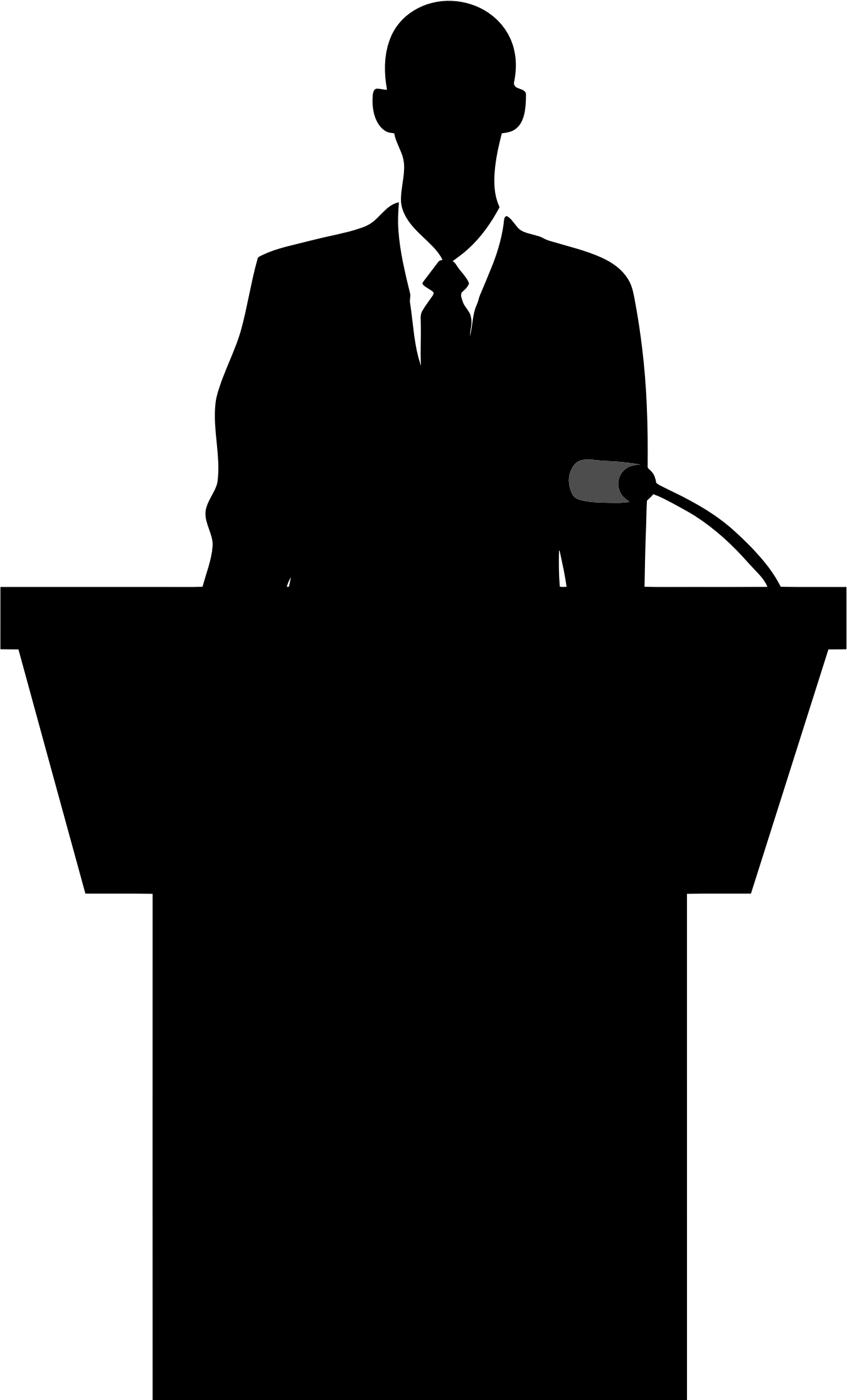 man giving speech silhouette Clip Art Library