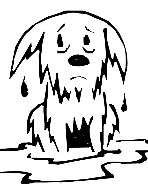 wet dog clipart black and white Clip Art Library
