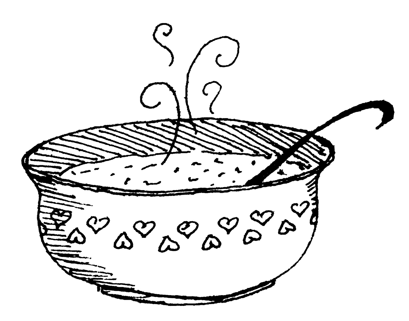 Free Soup Clip Art Black And White, Download Free Soup Clip Art Black