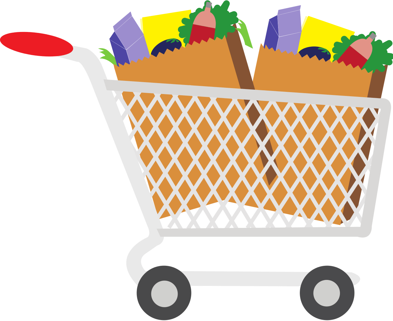 Grocery Basket Cliparts Add Some Convenience to Your Designs