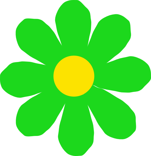 green flower clip art Clip Art Library