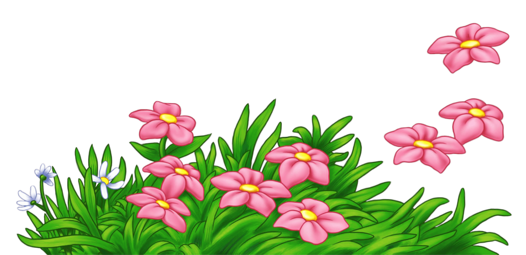 flowers with grass clip art Clip Art Library