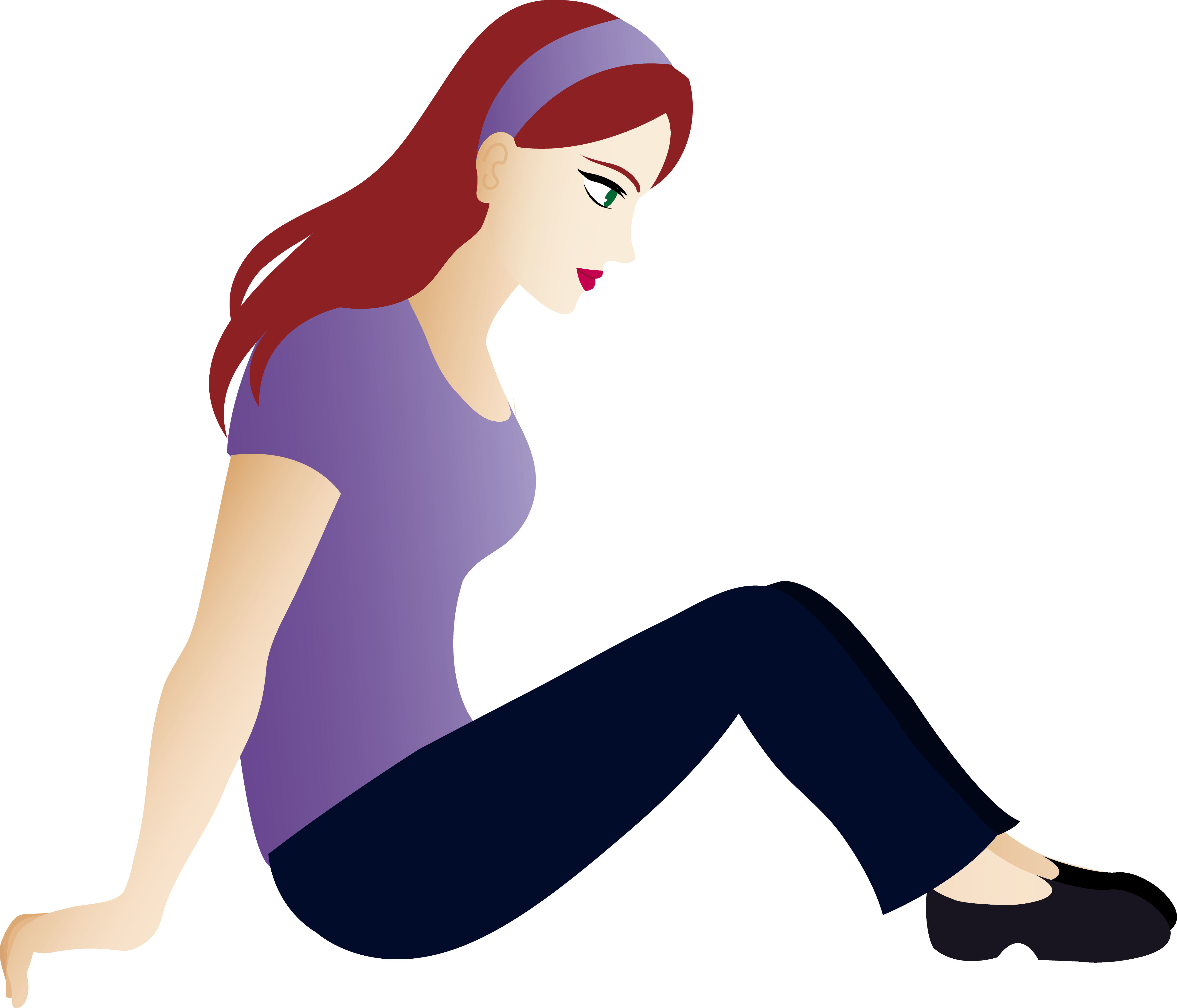 Bring Comfort and Serenity with Girl Sitting Cliparts