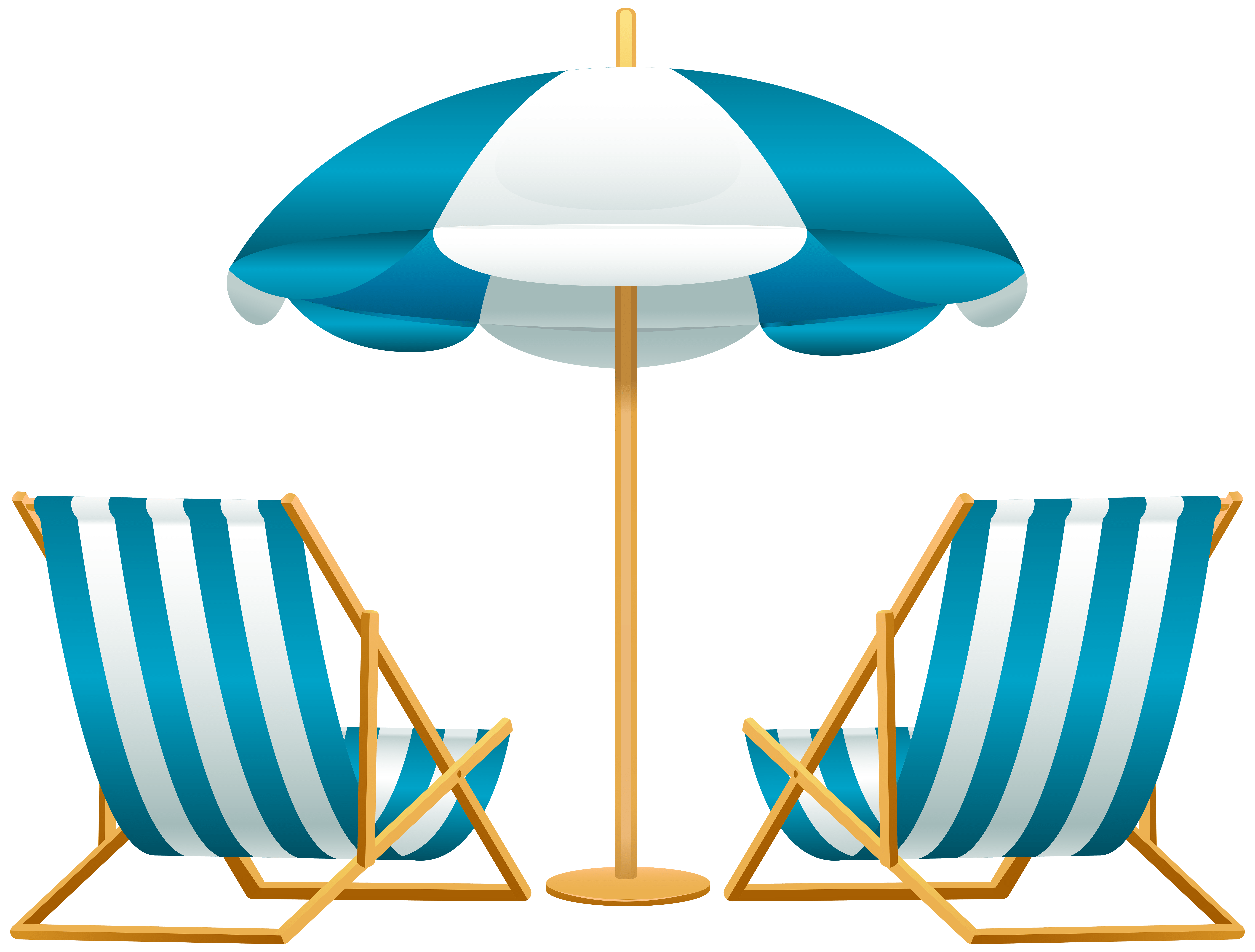 Beach Umbrella with Chairs Free PNG Clip Art Image Clip Art Library