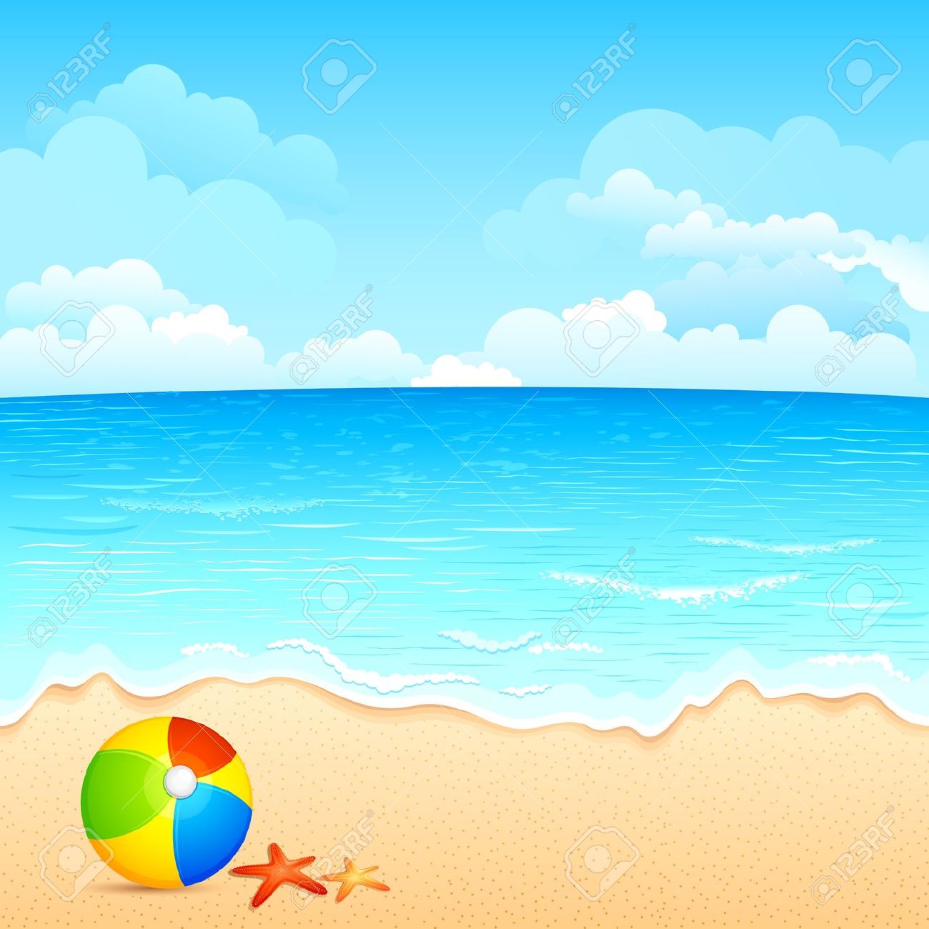 Beach Cliparts Backgrounds Colorful and Fun Designs for Your Beach