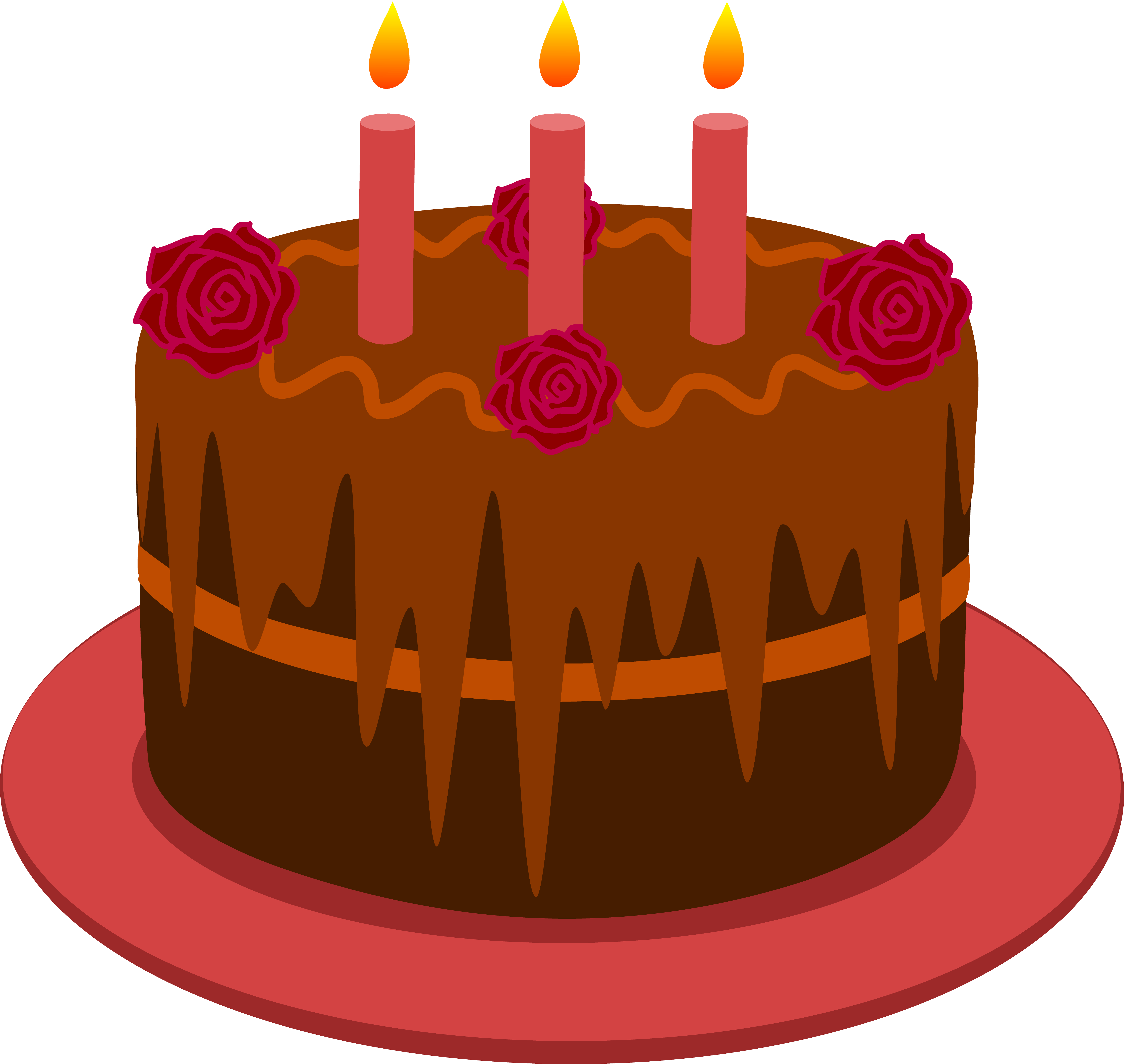 chocolate birthday cake cartoon Clip Art Library