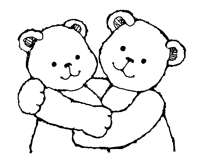 Hug Clipart Black And White