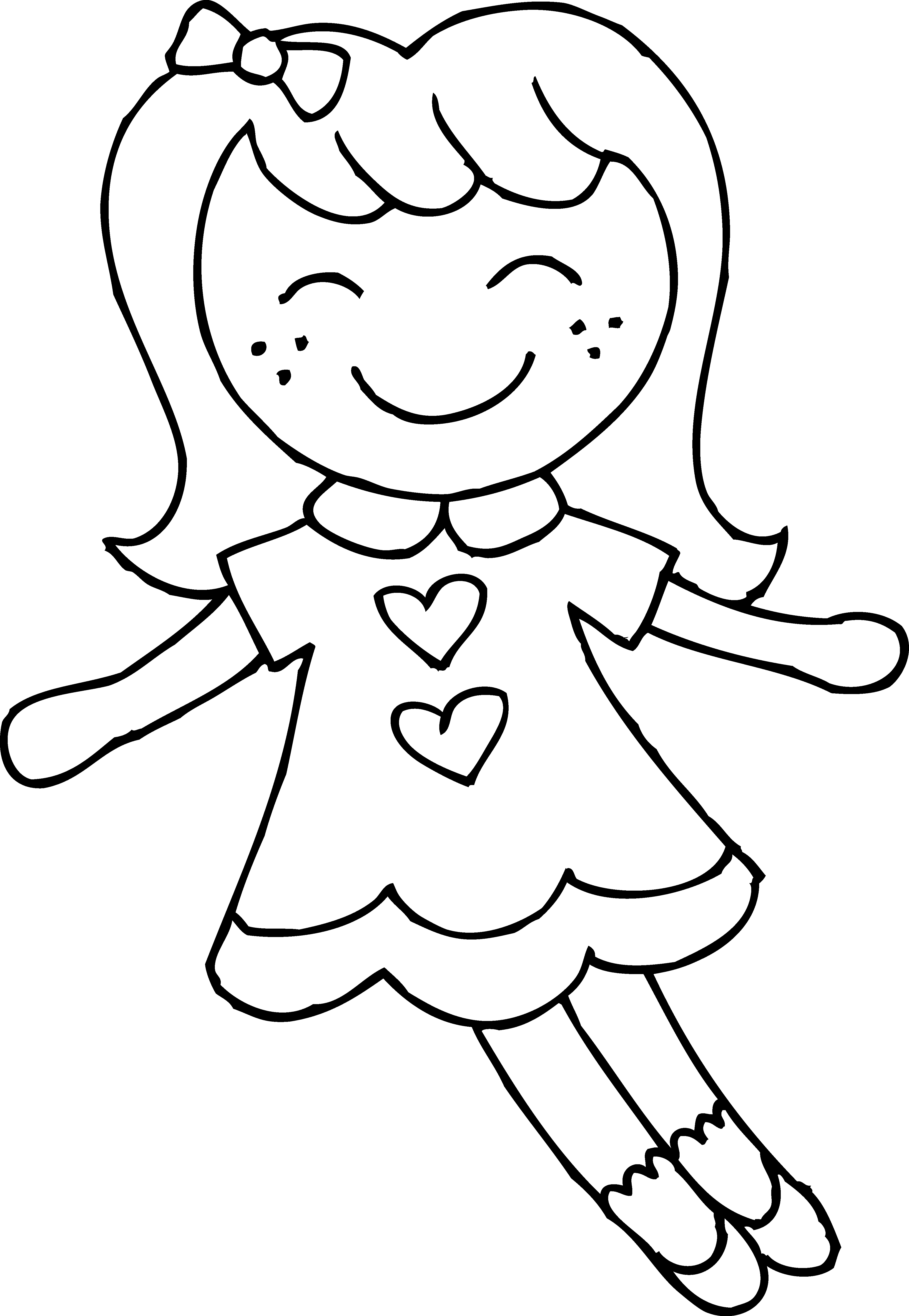 Free Doll Clipart Black And White, Download Free Doll Clipart Black And