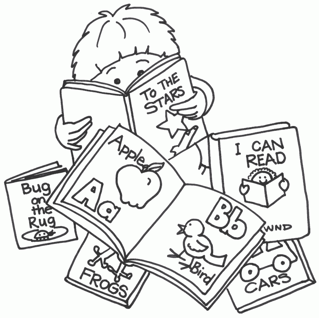 read books clipart black and white Clip Art Library
