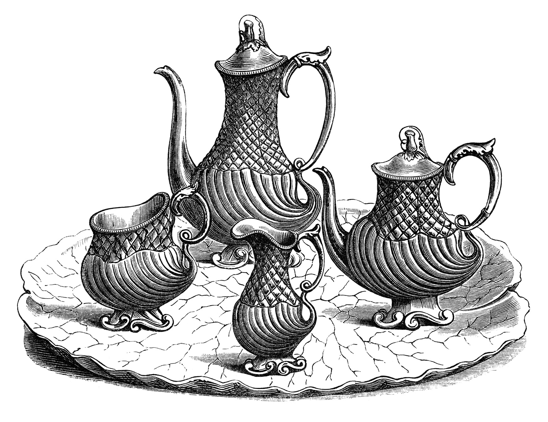 Free Tea Party Clipart Black And White, Download Free Tea Party Clipart