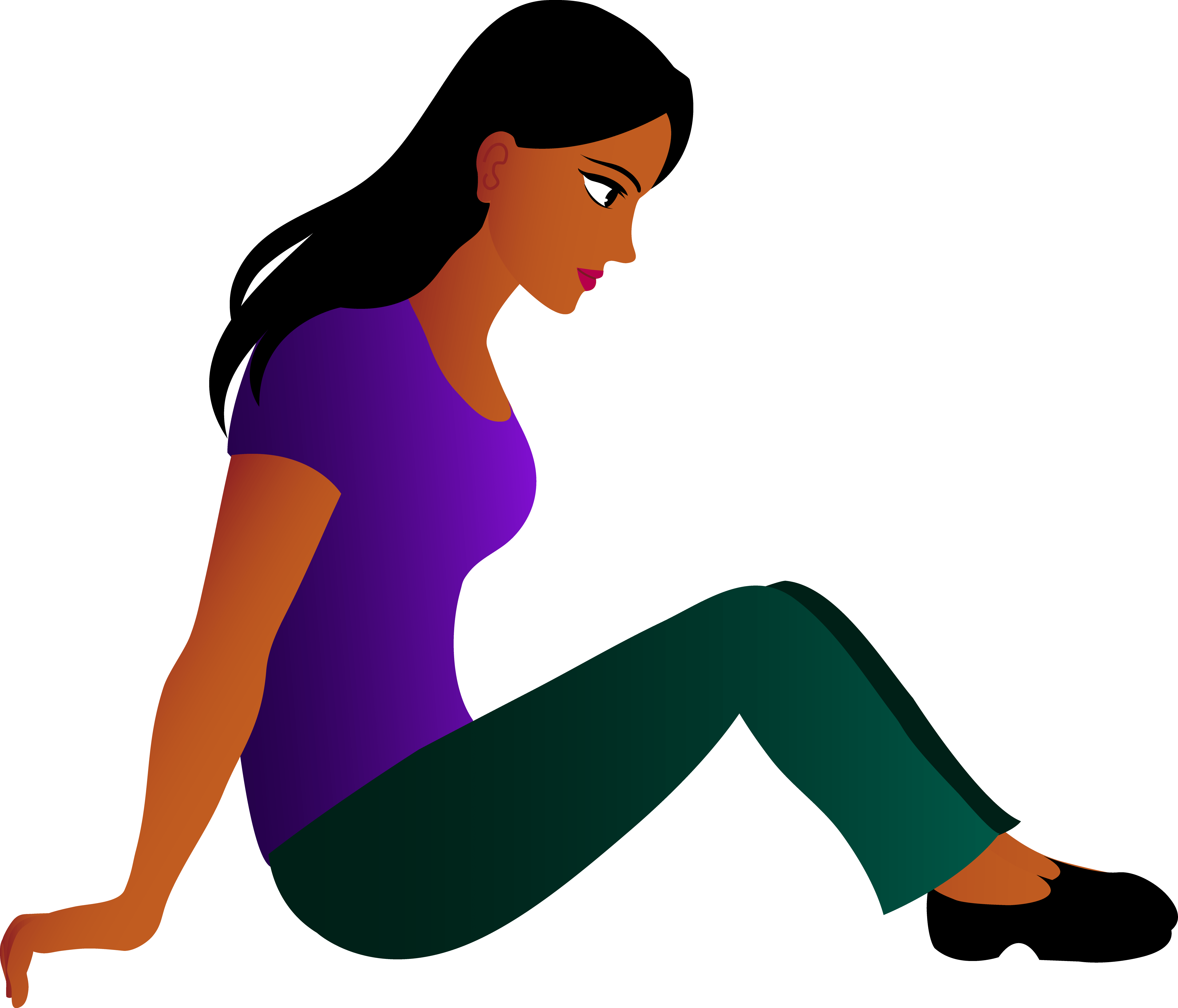 Free Girl Sitting Cliparts, Download Free Girl Sitting Cliparts png