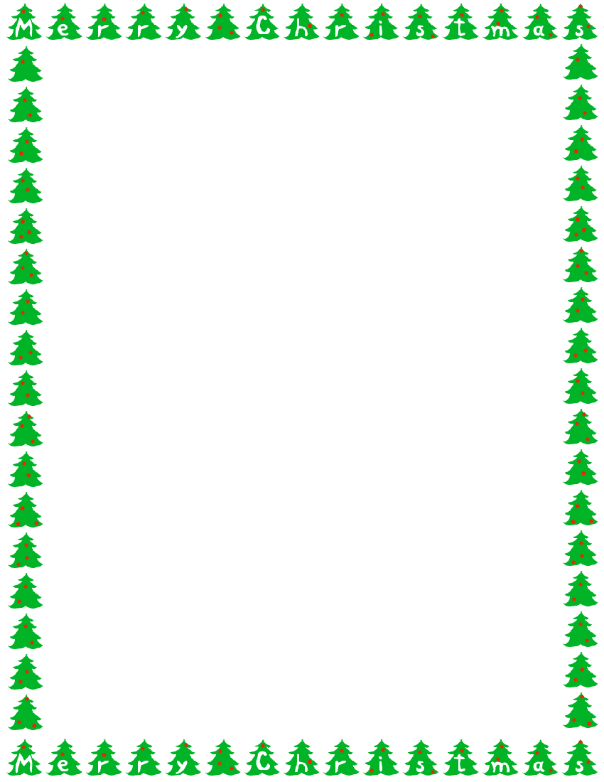 christmas tree page border Clip Art Library