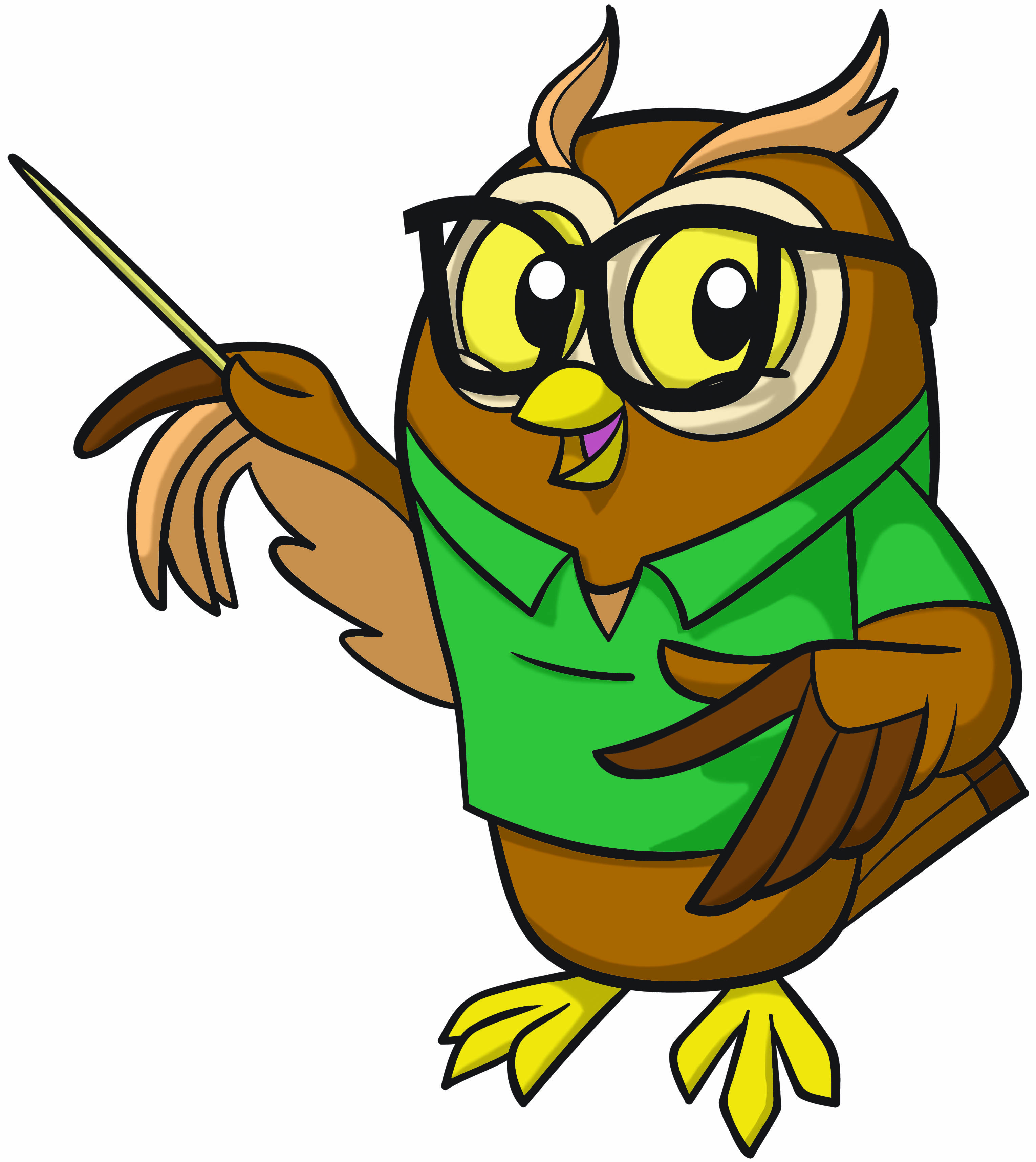 wise owl teacher cartoon Clip Art Library