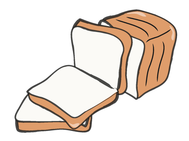 Slice of bread clipart black and white free Clipartix