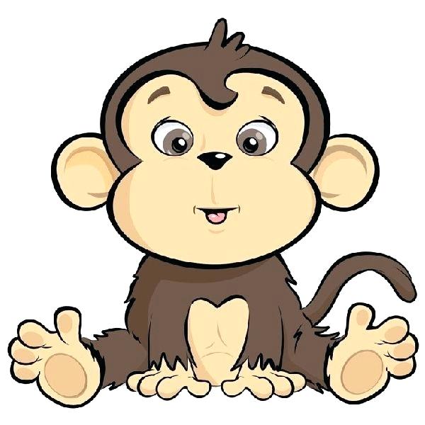 Baby Monkey Drawing Free download on ClipArtMag