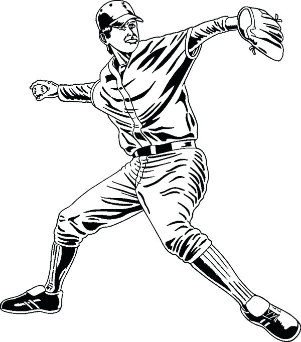 Baseball Pitcher Drawing Free download on ClipArtMag