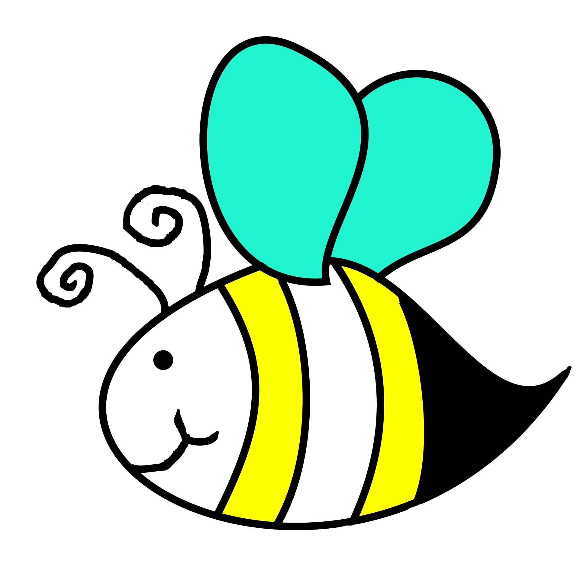 Bee Simple Drawing Free download on ClipArtMag