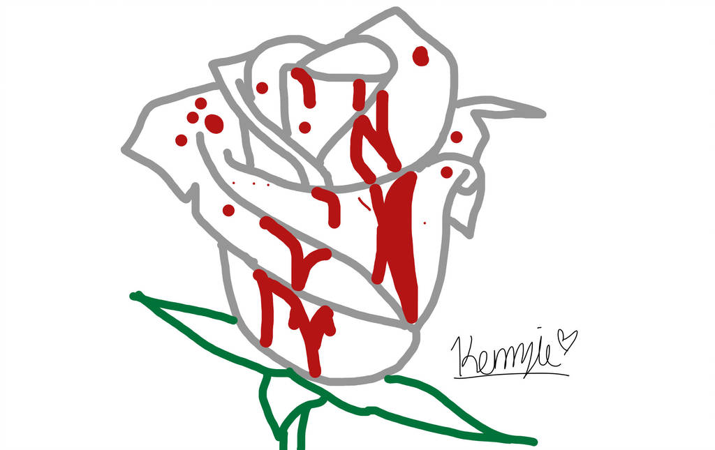Bleeding Rose Drawing Free download on ClipArtMag