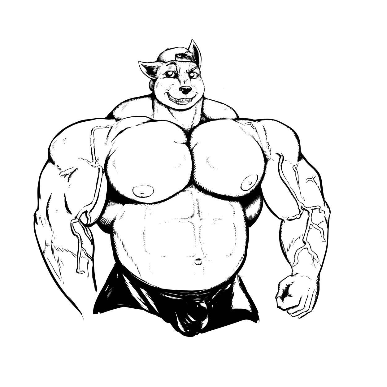 Buff Man Drawing Free download on ClipArtMag