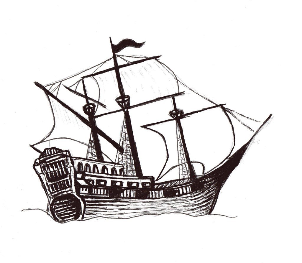 Caravel Drawing Free download on ClipArtMag