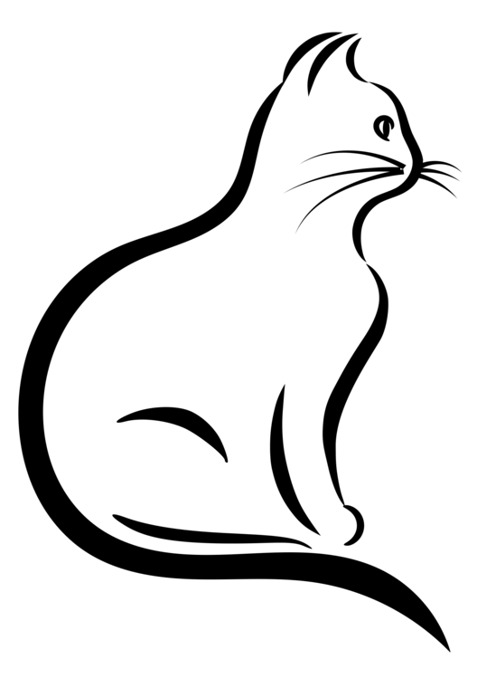 Cat Silhouette Drawing Free download on ClipArtMag