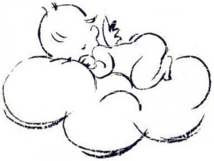 Cherub Line Drawing Free download on ClipArtMag