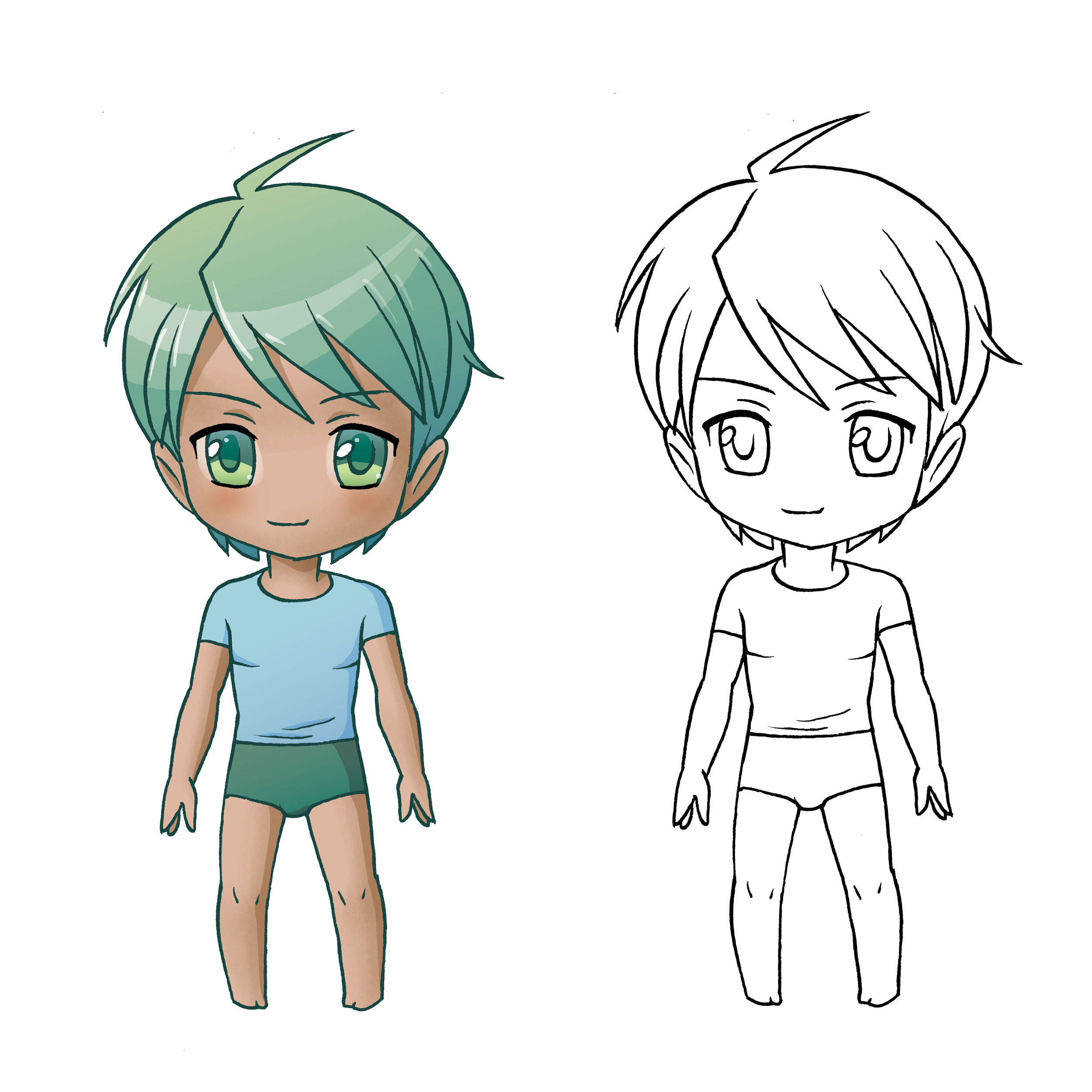 Chibi Boy Drawing Free download on ClipArtMag