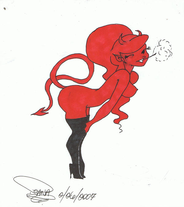 Cute Devil Drawing Free download on ClipArtMag