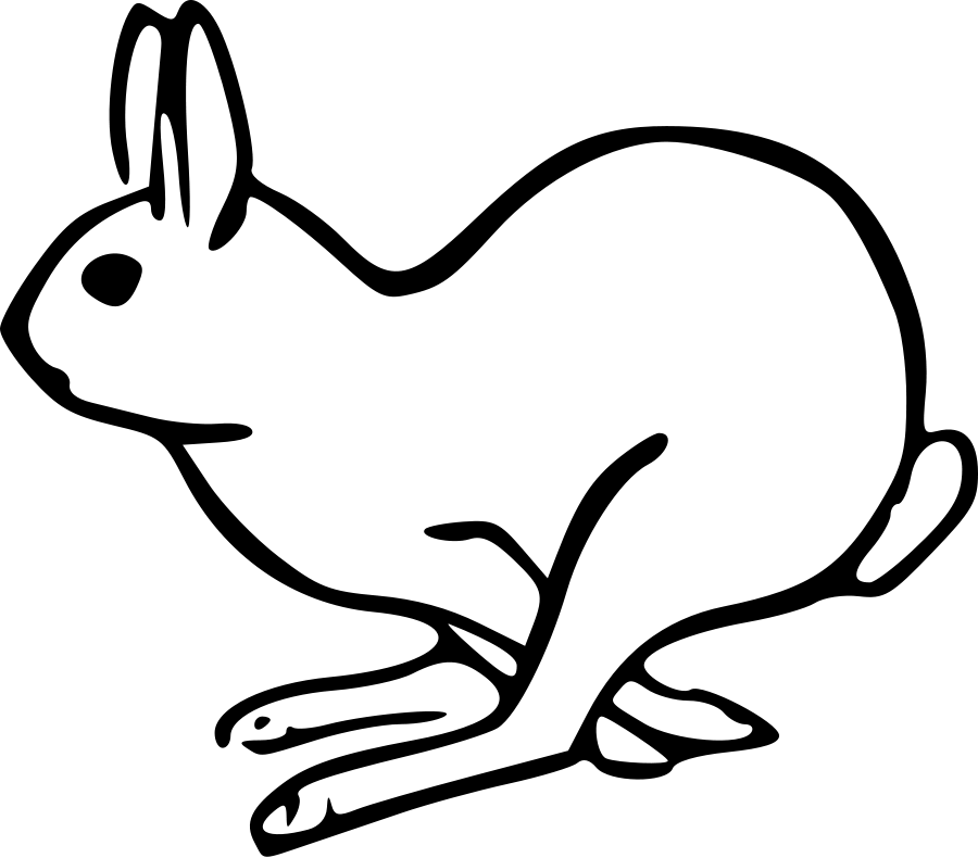 Easter Bunny Line Drawing Free download on ClipArtMag