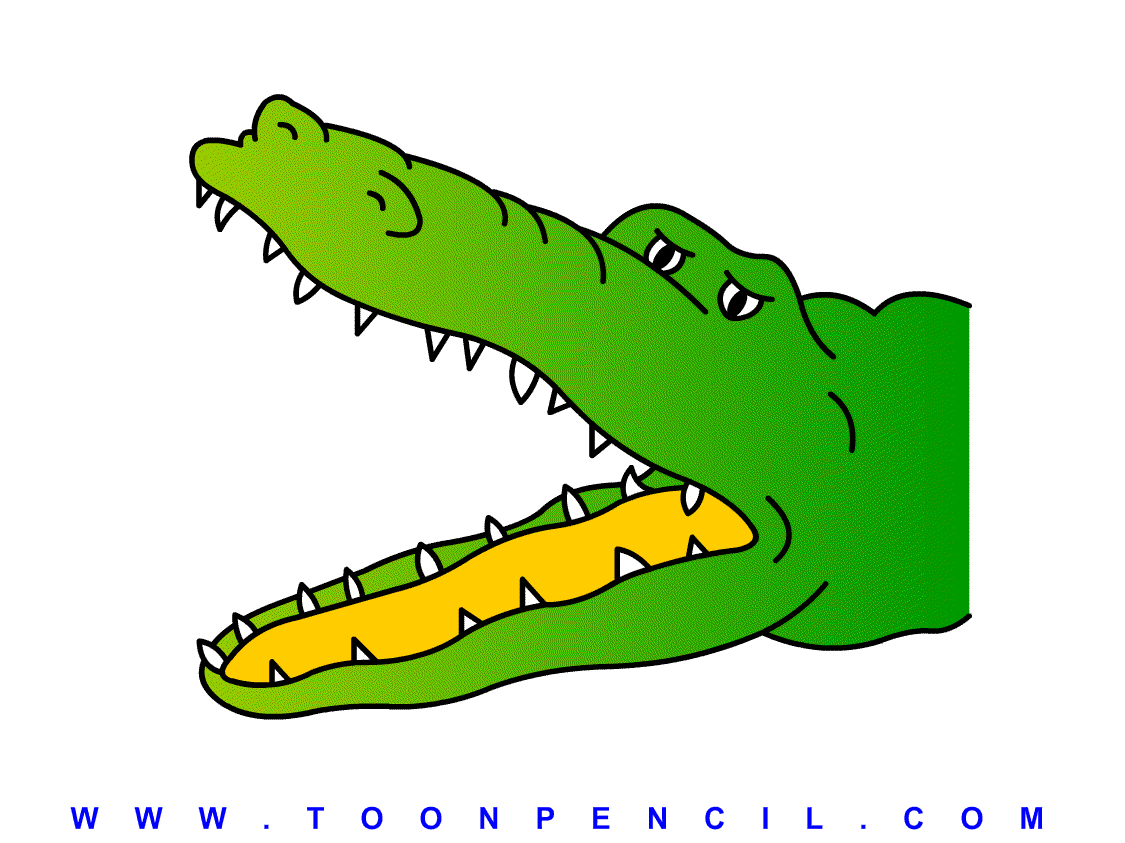 Easy Alligator Drawing Free download on ClipArtMag