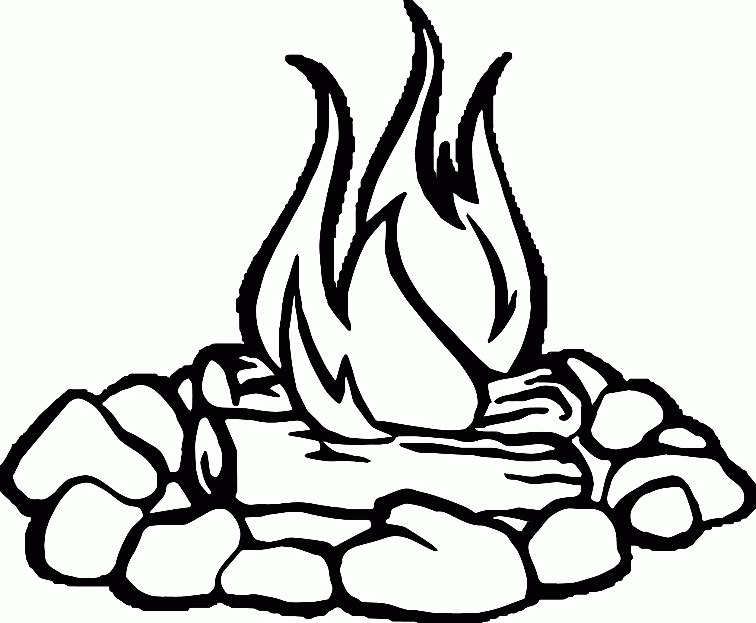 Fire Pit Drawing Free download on ClipArtMag