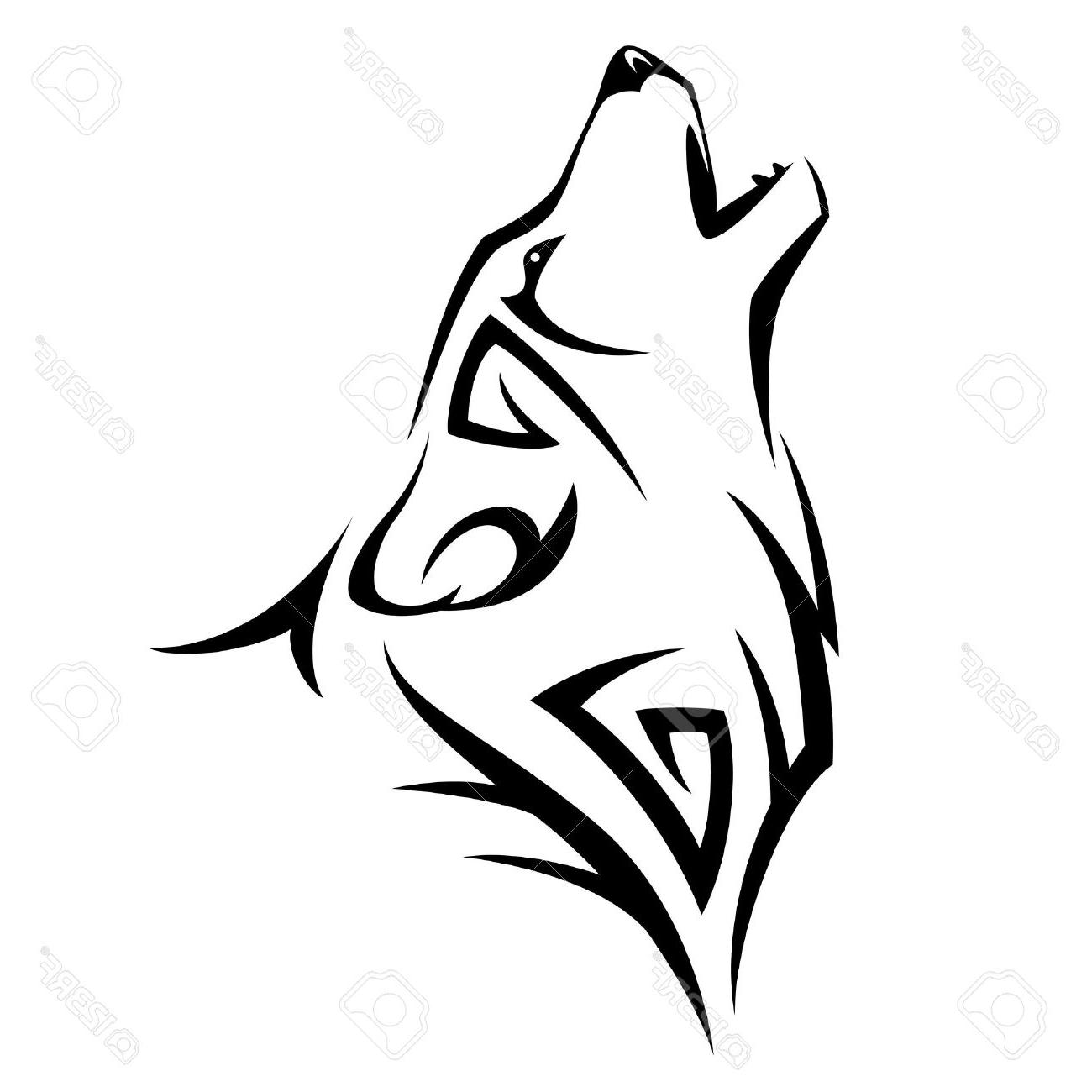 Howling Wolf Head Drawing Free download on ClipArtMag