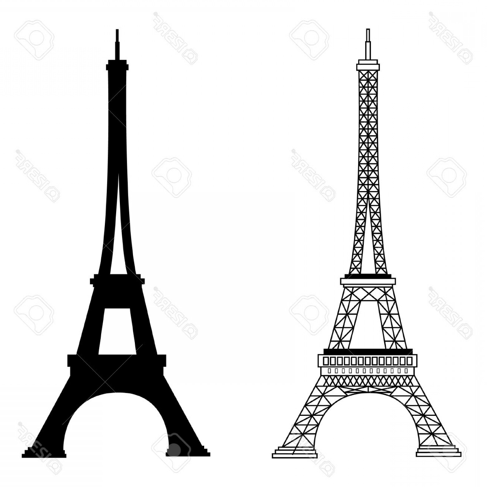 Paris Eiffel Tower Drawing Easy Free download on ClipArtMag