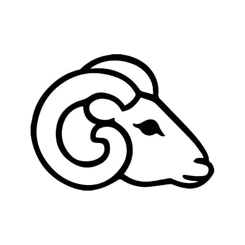 Ram Head Drawing Free download on ClipArtMag
