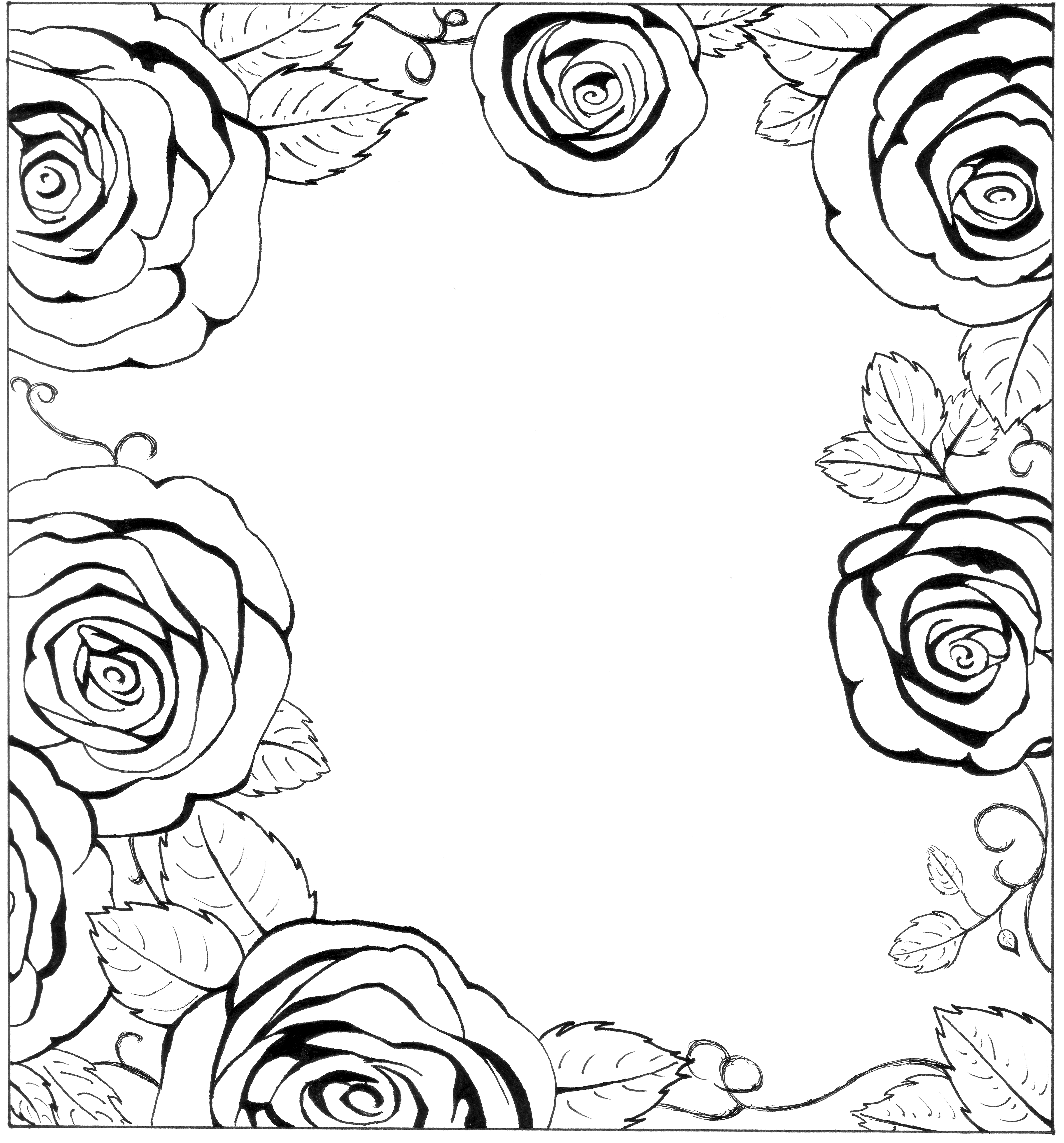 Rose Border Drawing Free download on ClipArtMag Rose Border Drawing Free download on ClipArtMag