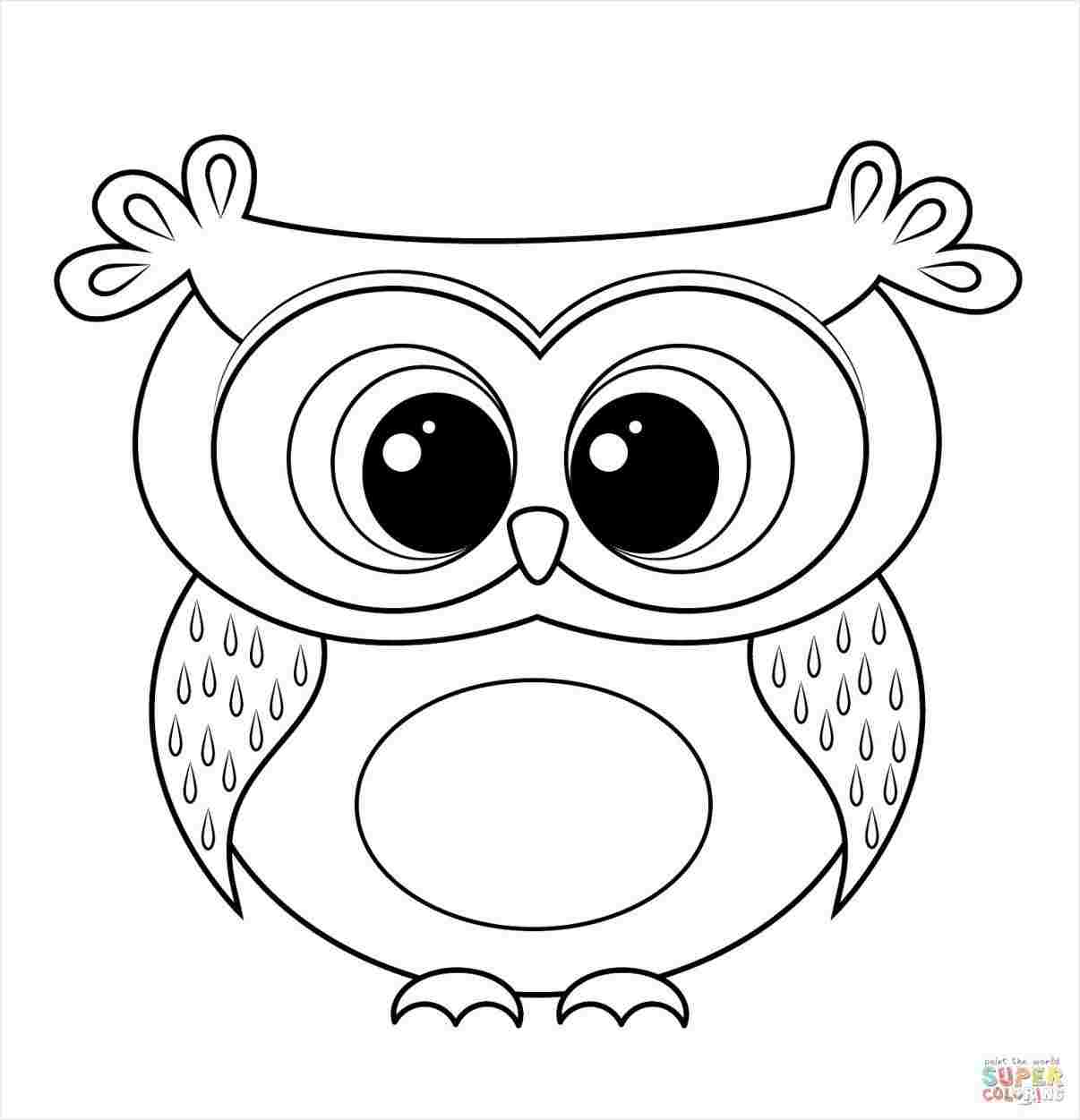 Simple Cute Owl Drawing Free download on ClipArtMag