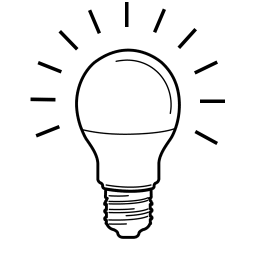 Simple Light Bulb Drawing Free download on ClipArtMag