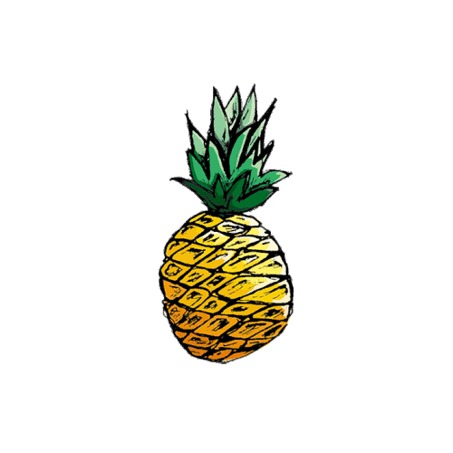 Simple Pineapple Drawing Free download on ClipArtMag