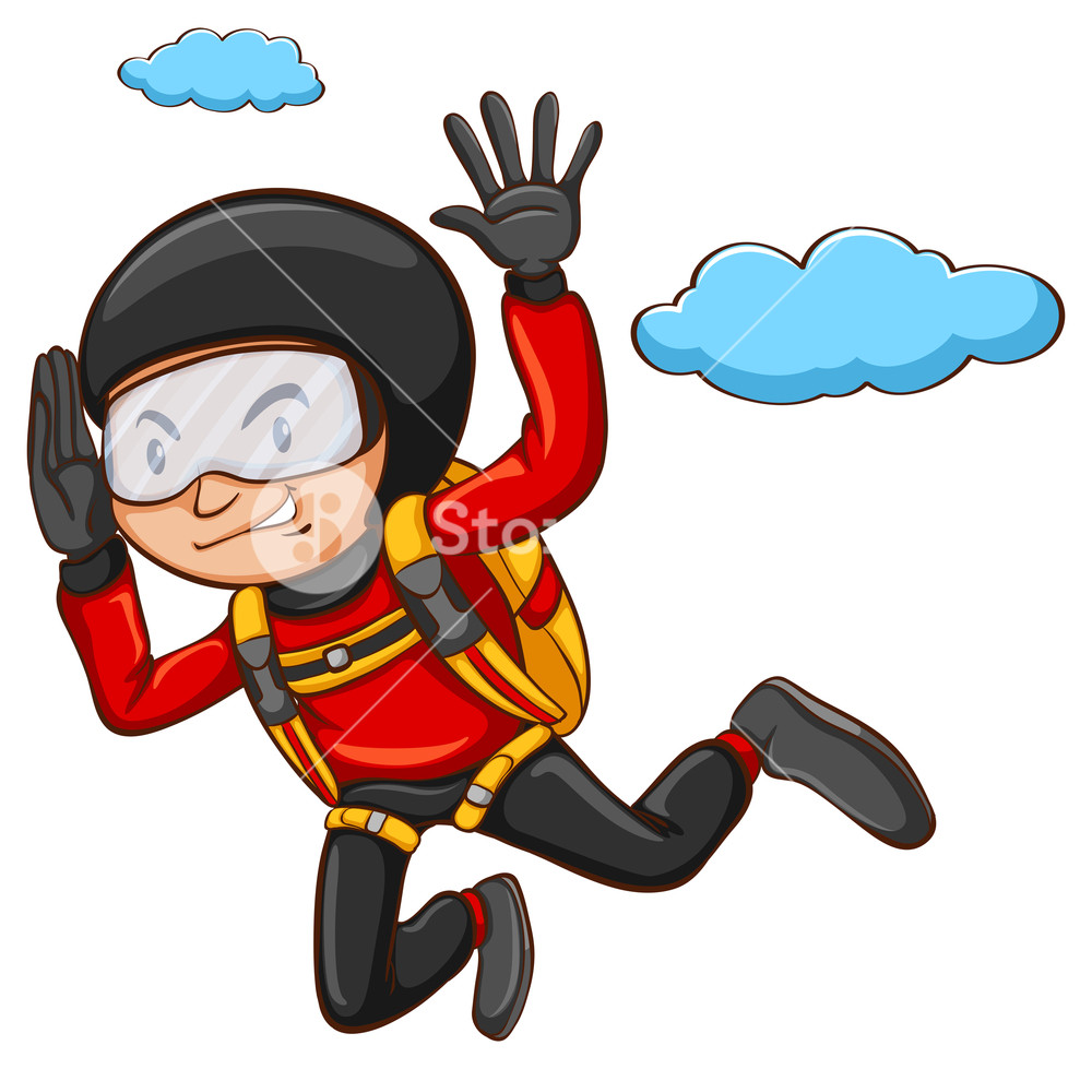 Skydiving Drawing Free download on ClipArtMag