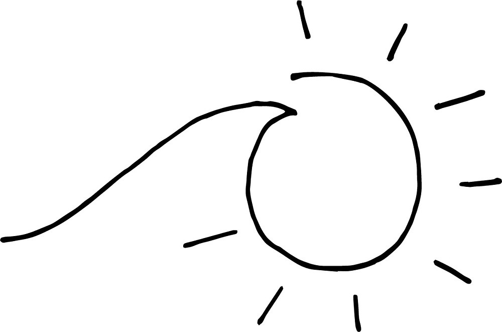 Ocean Wave Line Drawing Free download on ClipArtMag