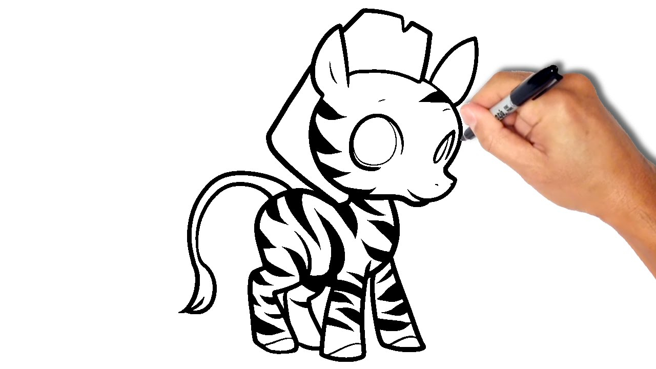Cute Zebra Drawing Free download on ClipArtMag