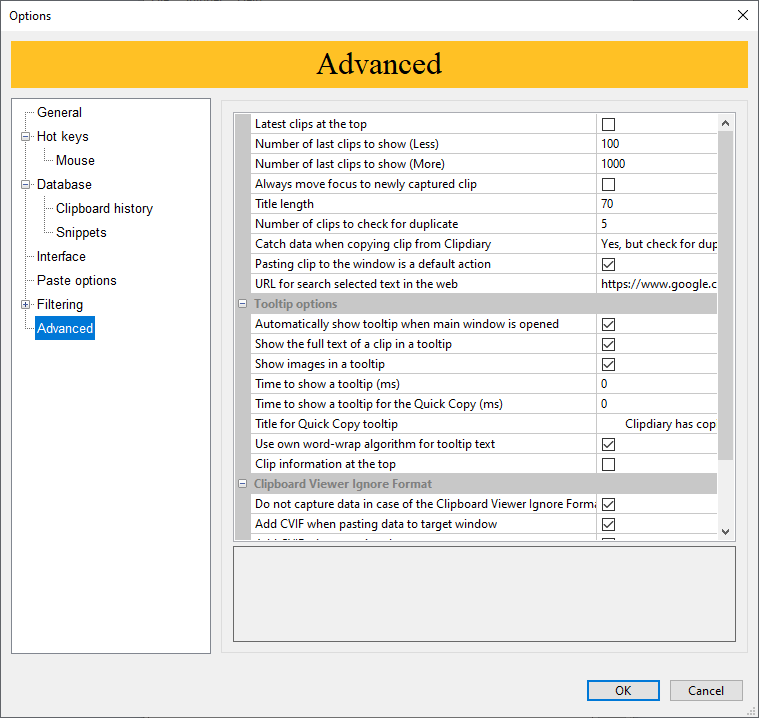 Screenshots and video tutorials of Clipdiary clipboard history manager