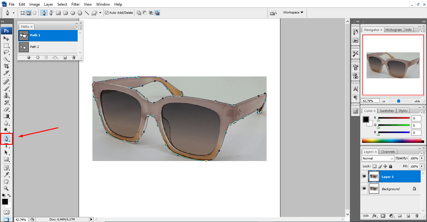 how to make background transparent in Clipping Path