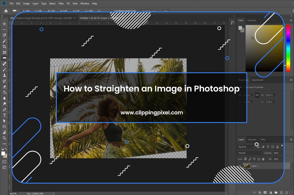 How to Straighten an Image in Clipping Pixel