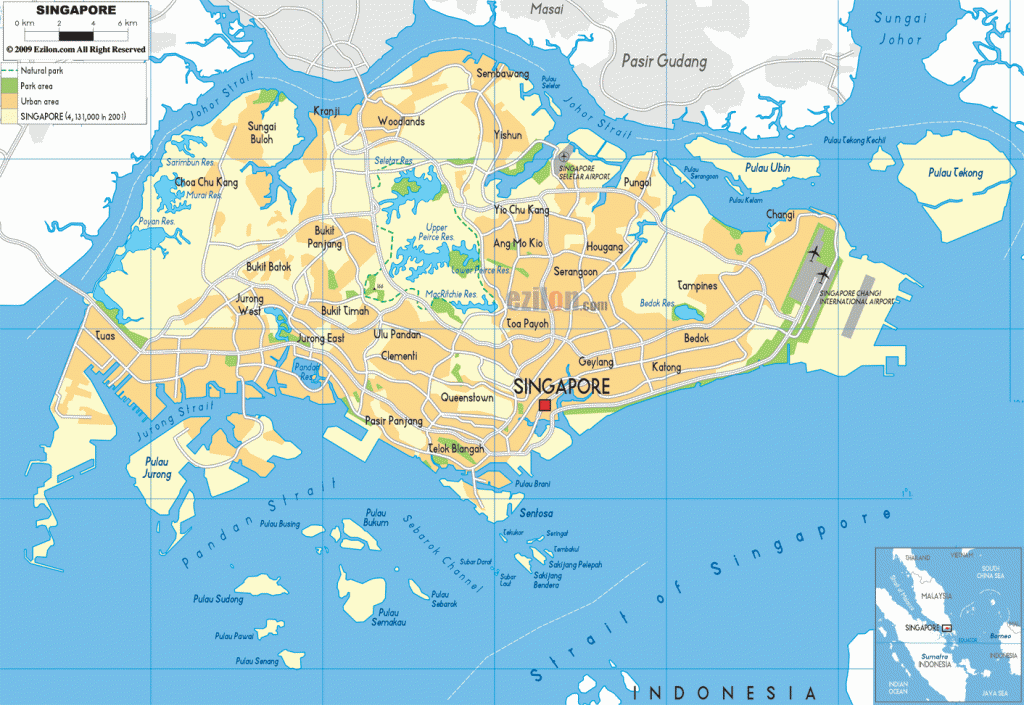 Where is Singapore Located World Map, Asia Countries.